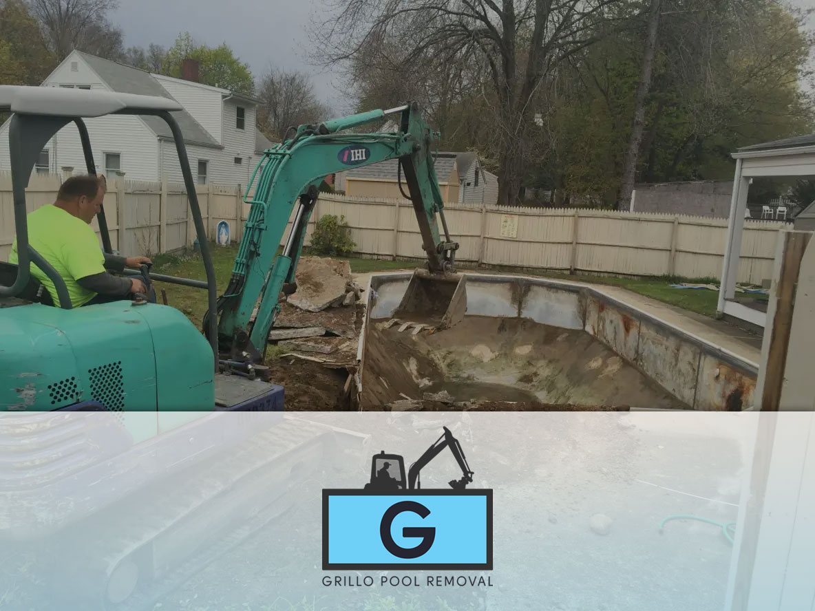 Featured image for “Gunite Swimming Pool Demolition – Woodbridge, CT”
