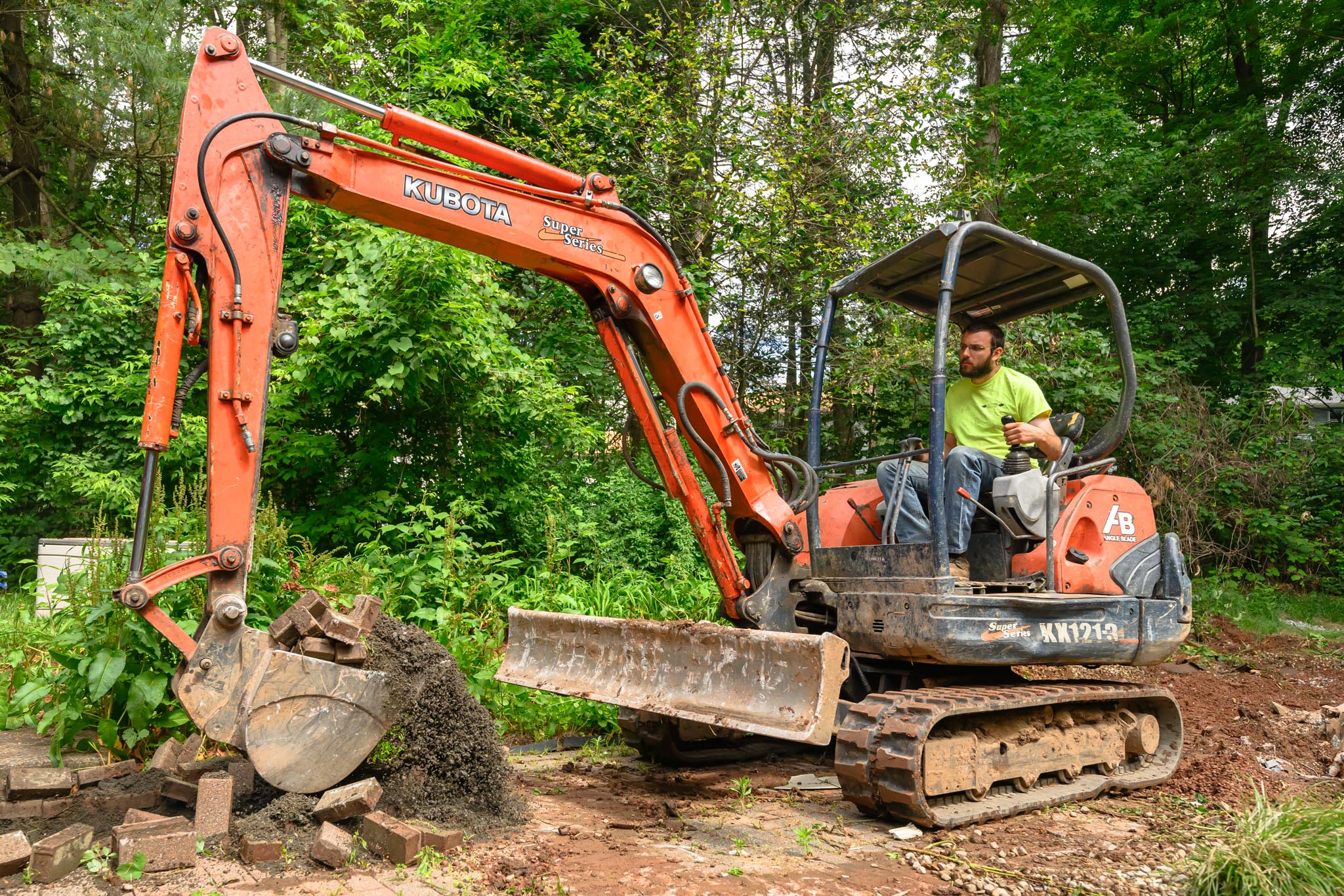 All of this brick and debris can be used to be buried or disposed.